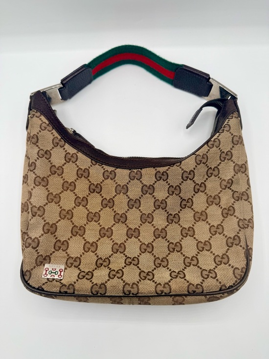 Gucci Handbags - Gucci GG Sherry Line canvas mini hobo shoulder bag